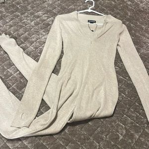 Stone Zip Detail Knitted Jumpsuit